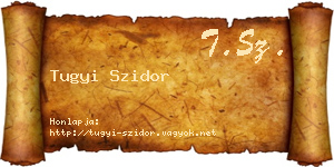 Tugyi Szidor névjegykártya